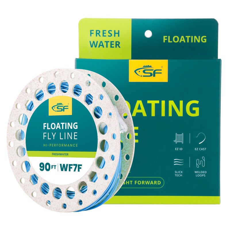 SF Fly Fishing Line with Welded Loop Weight Forward Floating Fly Line WF7F 90FT - Image 1